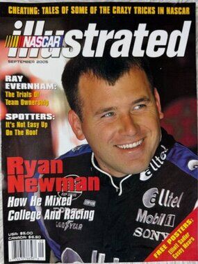 Vintage NASCAR Illustrated Sept. 2005 Ryan Newman How He Mixed College & Racing